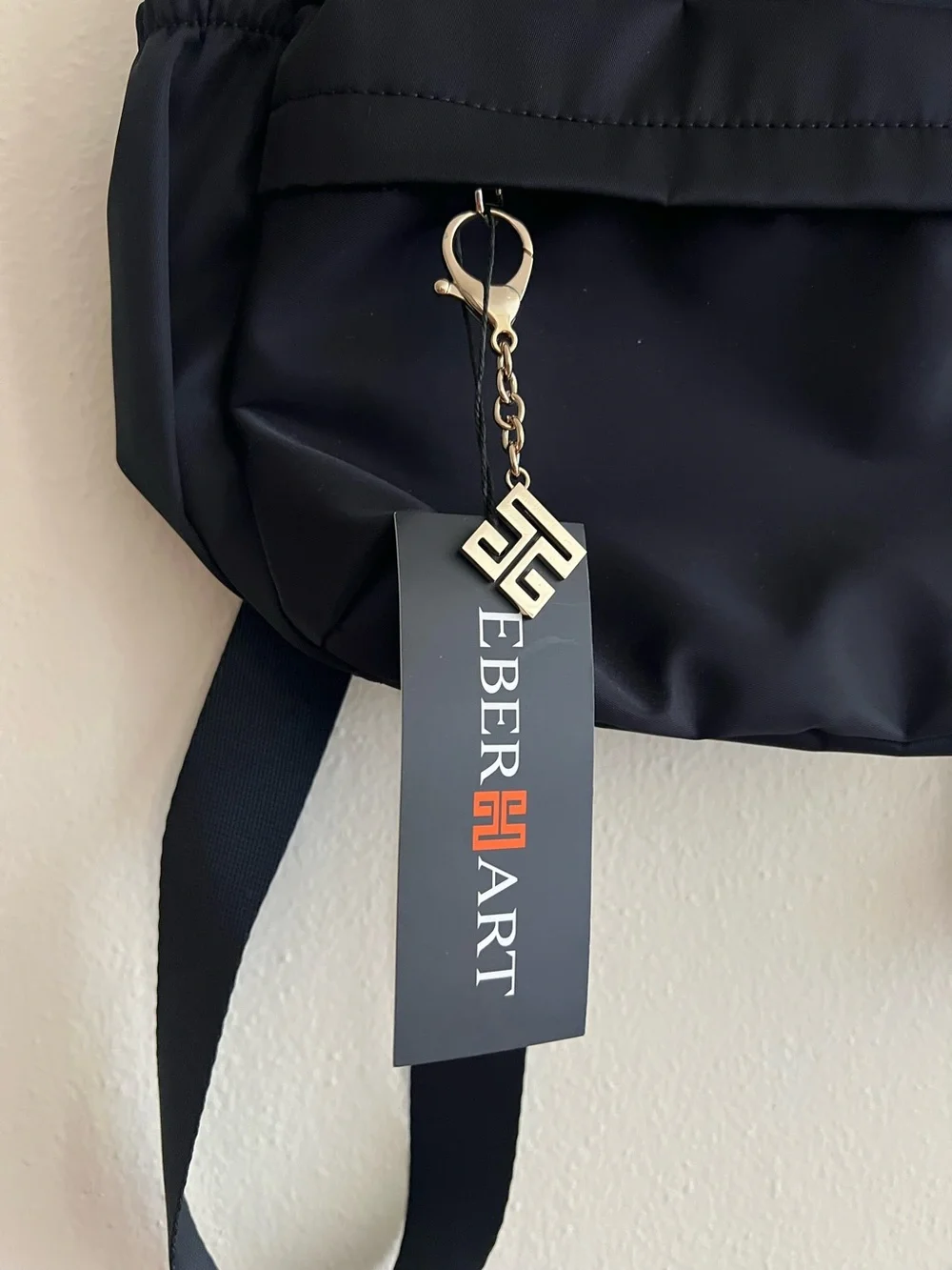 NWT Eberhart designed Germany Black Women's Backpack Sleek Everyday Bag